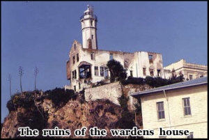 Alcatraz, the ruins of the wardens house