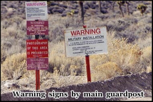 Area 51 warning signs