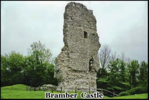 The haunted ruins of Bramber Castle, Sussex,