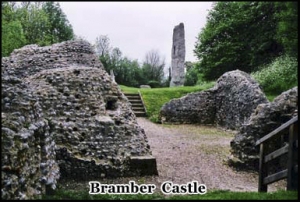 The haunted ruins of Bramber Castle, Sussex,