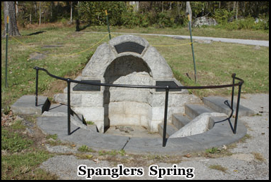 Spanglers Spring where the ghost of a woman in white has been seen 