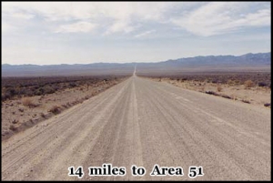 The 14 mile dirt road to Area 51