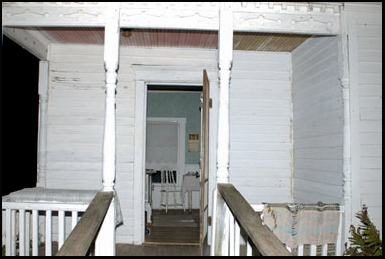 The porch at the rear of the Villisca Axe Murder House 