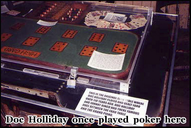 This the table where Doc Holliday once played poker 