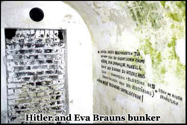 Hitlers and Eva Brauns bunker beneath the Hotel Zum Tuken 